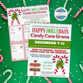 candy gram fundraiser flyers on table with cane canes